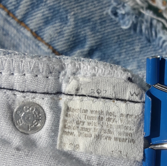 VINTAGE Levis Jeans Red Tag Cotton Frayed Edges - Picture 9 of 16